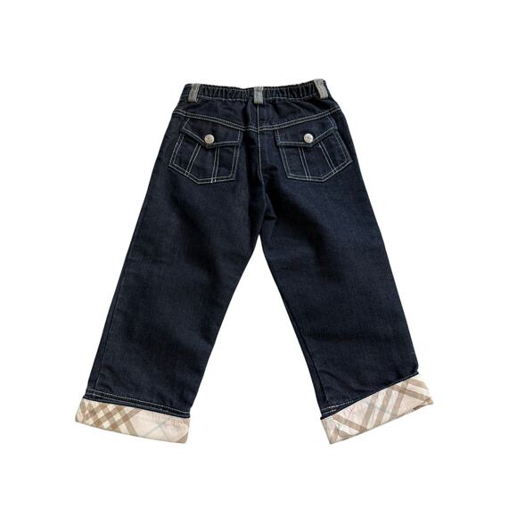 Burberry Kids Cuff Straight Denim Jeans Girls 3Y Vintage Luxury Old Money Blue - Picture 2 of 16